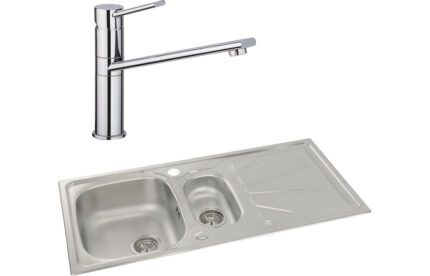 Inset Abode Trydent 1.5B Inset St/Steel Sink & Specto Tap Pack ABDP0008