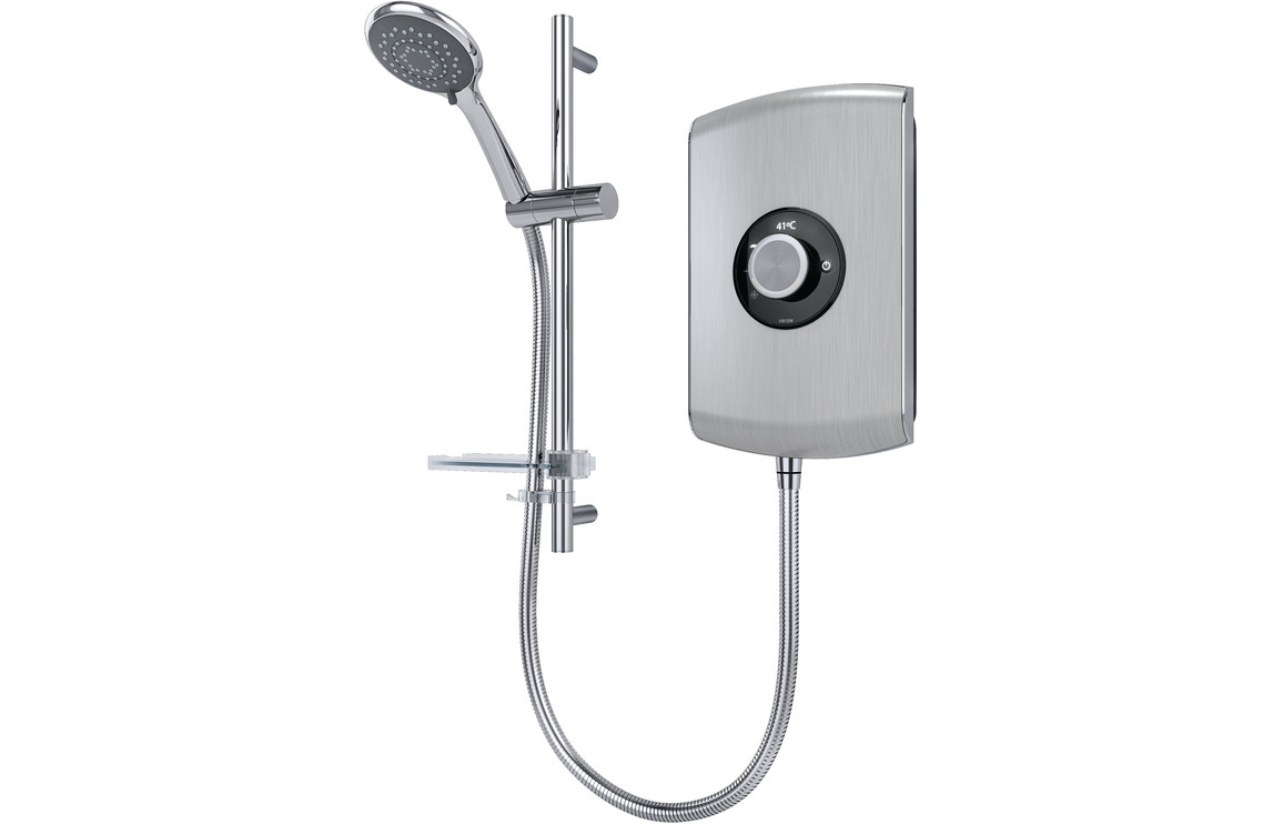 Electric Shower Triton Amore 9.5kW Electric Shower - Brushed Steel DICM0304
