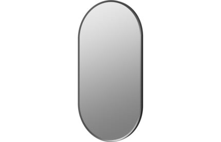 Mirror Lusty Glaze 800x400mm Oblong Mirror - Matt Black TTSO106266