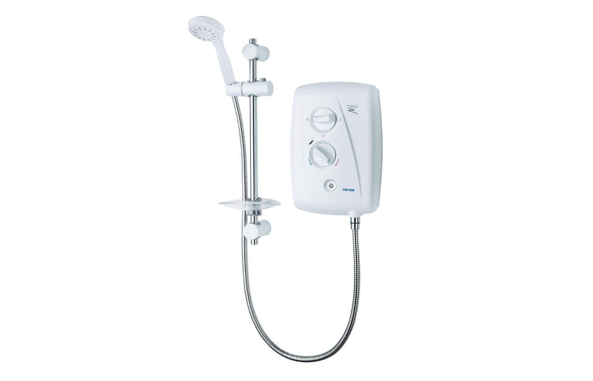 Electric Shower Triton T80ZFF 10.5kW Electric Shower - White/Chrome DICE0068