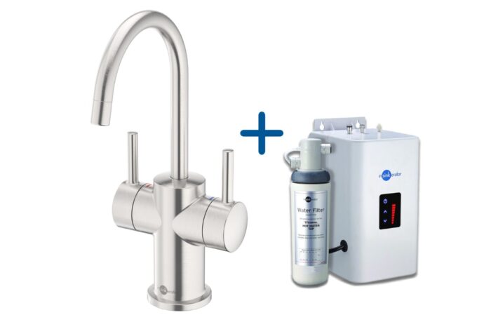 Mixer Tap InSinkErator FHC3010 Hot/Cold Water Mixer Tap & Neo Tank - Brushed Steel AIS414