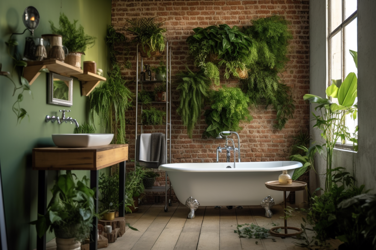 Sustainable Bathroom Practices plants