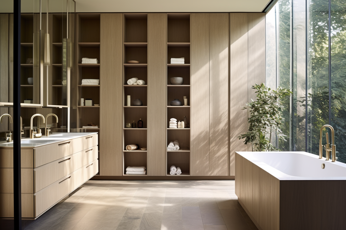 Tall cabinets vertical storage solutions for bathrooms