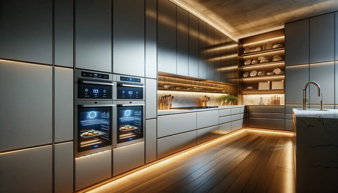 Oven Innovations built-in smart ovens that are sleek and do not protrude from the cabinetry.