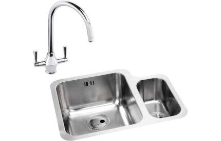 Undermount Abode Matrix 1.5B LHMB Undermount St/Steel Sink & Astral Tap Pack ABDP0038