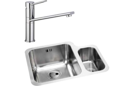 Undermount Abode Matrix 1.5B LHMB Undermount St/Steel Sink & Specto Tap Pack ABDP0040
