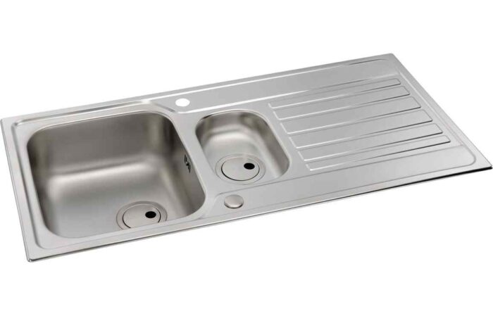 Abode Connekt 1.5B & Drainer Inset Sink - St/Steel AW5057 - Image 2