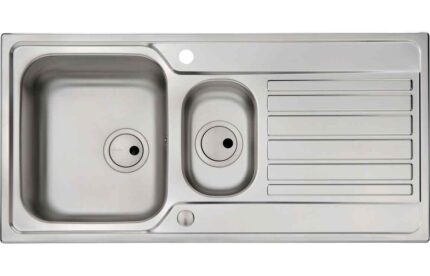 Inset Abode Connekt 1.5B & Drainer Inset Sink - St/Steel AW5057