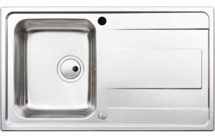 Inset Abode Ixis Compact 1B & Drainer Inset Sink - St/Steel AW5101