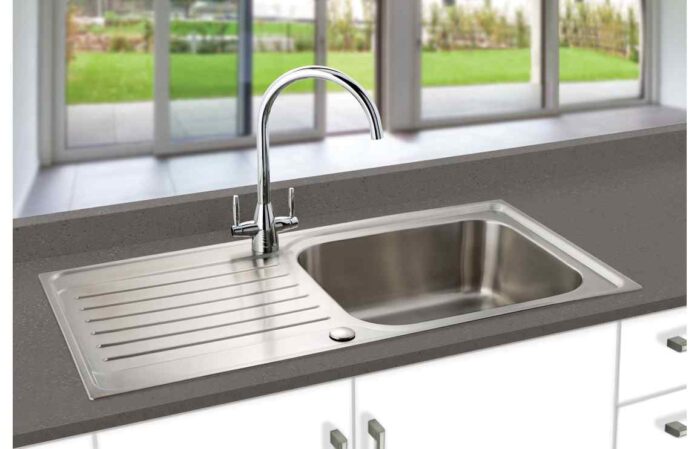 Prima Deep 1B & Drainer Inset Sink - Polished Steel CPR030 - Image 2