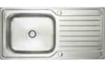 Inset Prima Deep 1B & Drainer Inset Sink - Polished Steel CPR030