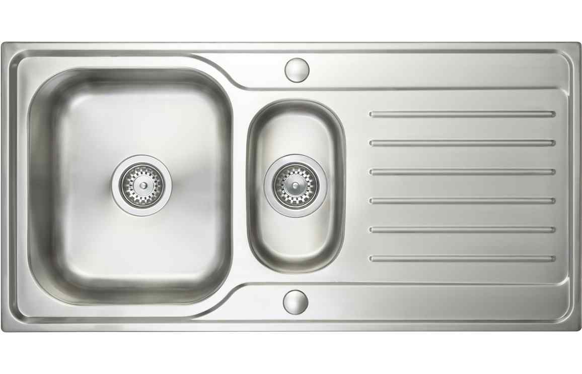 Inset Prima Deep 1.5B & Drainer Inset Sink - Polished Steel CPR032