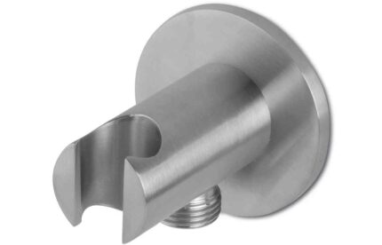 Shower Accessory Vema Tiber Handset Wall Bracket & Outlet - St/Steel DICM0416