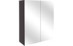 Mirrored Unit Cadgwith Cove 600mm Mirrored Wall Unit - Matt Graphite Grey TTSO103367