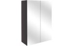 Mirrored Unit Cadgwith Cove 500mm Mirrored Wall Unit - Matt Graphite Grey TTSO103365