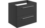 Basin Unit (No Top) Grebe 590mm Wall Hung 2 Drawer Basin Unit (No Top) - Anthracite Gloss TTSO106920