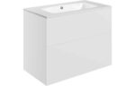 Basin Unit w/Basin Helford 815mm Wall Hung 2 Drawer Basin Unit & 1TH Basin - Matt White TTSO106981