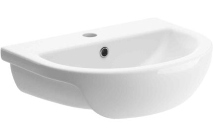 Semi Recessed Basin Coryton Cove 500x390mm 1TH Semi Recessed Basin TTSO1829