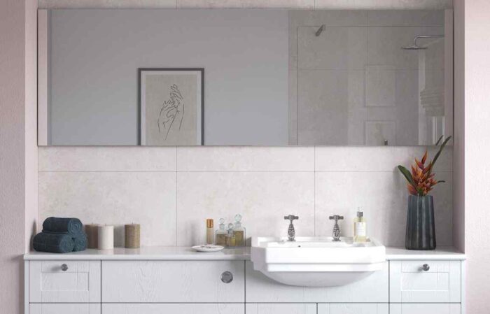 Church Cove 300mm 2 Door Tall Unit - Satin White Ash TTSO96083 - Image 3