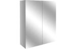 Mirrored Unit Cadgwith Cove 600mm Mirrored Wall Unit - Light Grey Gloss TTSO2641