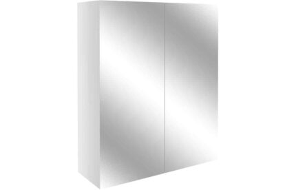 Mirrored Unit Cadgwith Cove 600mm Mirrored Wall Unit - White Gloss TTSO2664