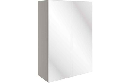 Mirrored Unit Portscatho 500mm 2 Door Mirrored Wall Unit - Pearl Grey Gloss TTSO2797