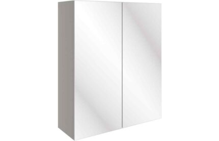 Mirrored Unit Portscatho 600mm 2 Door Mirrored Wall Unit - Pearl Grey Gloss TTSO2799