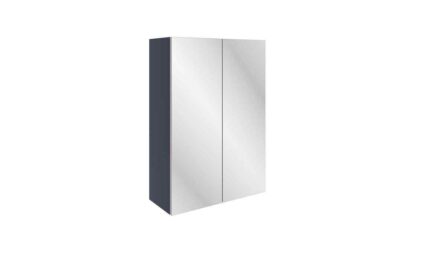 Mirrored Unit Portscatho 500mm 2 Door Mirrored Wall Unit - Matt Indigo Blue TTSO105433