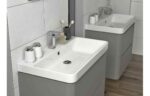 Polurrian Cove 500mm 2 Door Floor Standing Cloakroom Basin Unit - Matt Grey TTSO96040 - Image 3