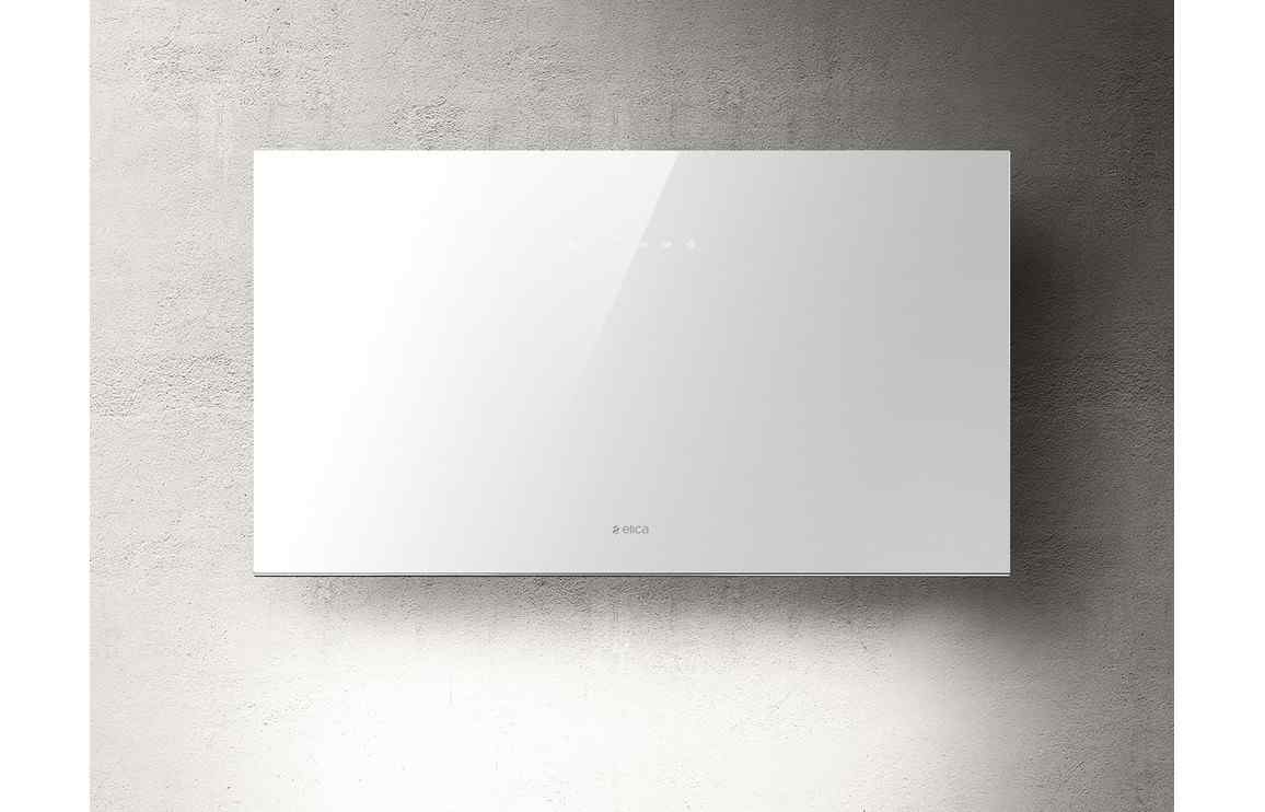 Chimney Elica Plat 80cm Chimney Hood - White Glass LEH2128